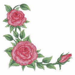 Watercolor Red Roses 04(Md) machine embroidery designs