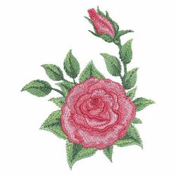 Watercolor Red Roses 05(Sm) machine embroidery designs