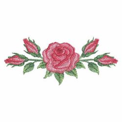 Watercolor Red Roses 06(Md) machine embroidery designs