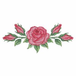 Watercolor Red Roses 06(Sm) machine embroidery designs