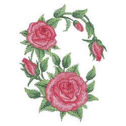 Watercolor Red Roses 10(Md) machine embroidery designs