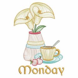 Days Of The Week Coffee Time(Lg) machine embroidery designs