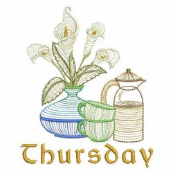 Days Of The Week Coffee Time 04(Md) machine embroidery designs