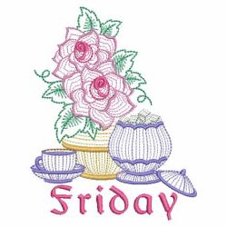 Days Of The Week Coffee Time 05(Md) machine embroidery designs