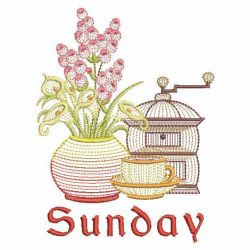 Days Of The Week Coffee Time 07(Md) machine embroidery designs