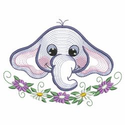 Vintage Baby Elephant(Md) machine embroidery designs