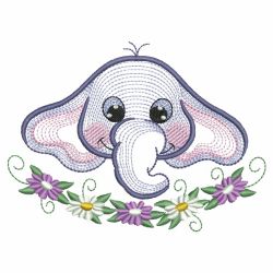 Vintage Baby Elephant 01(Lg) machine embroidery designs