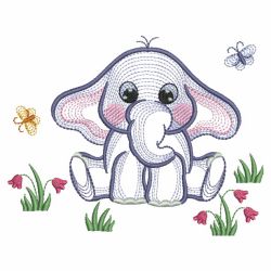 Vintage Baby Elephant 05(Lg) machine embroidery designs