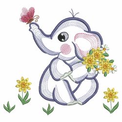 Vintage Baby Elephant 11(Sm) machine embroidery designs