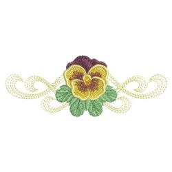 Pansy Decor 03(Md) machine embroidery designs