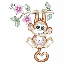 Rippled Little Monkey(Md) machine embroidery designs