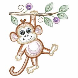 Rippled Little Monkey 02(Md) machine embroidery designs
