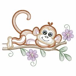Rippled Little Monkey 04(Md) machine embroidery designs