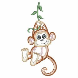Rippled Little Monkey 05(Md) machine embroidery designs