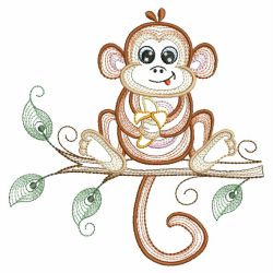 Rippled Little Monkey 07(Md) machine embroidery designs