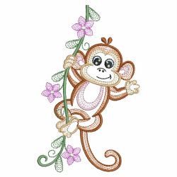 Rippled Little Monkey 08(Md) machine embroidery designs