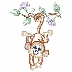 Rippled Little Monkey 09(Md) machine embroidery designs