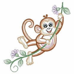 Rippled Little Monkey 10(Sm) machine embroidery designs