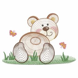 Rippled Adorable Bear 02(Sm) machine embroidery designs