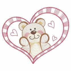 Rippled Adorable Bear 12(Md) machine embroidery designs