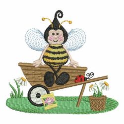 Cute Bees 06 machine embroidery designs