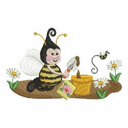 Cute Bees 08 machine embroidery designs