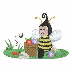 Cute Bees 09 machine embroidery designs