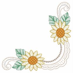 Vintage Sunflowers 02(Md) machine embroidery designs