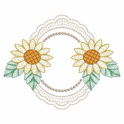Vintage Sunflowers 03(Lg) machine embroidery designs
