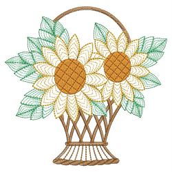 Vintage Sunflowers 09(Md) machine embroidery designs