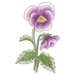 Pansy Beauty 02(Md) machine embroidery designs