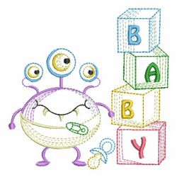 Baby Monsters 09(Lg) machine embroidery designs