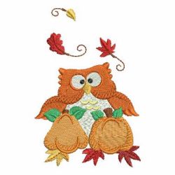 Autumn Owls 02 machine embroidery designs