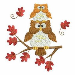 Autumn Owls 04 machine embroidery designs