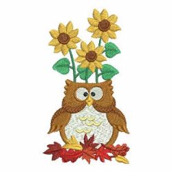 Autumn Owls 05 machine embroidery designs