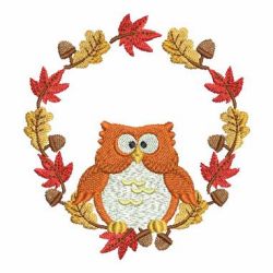 Autumn Owls 06 machine embroidery designs