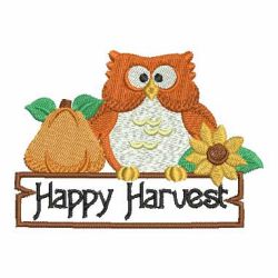 Autumn Owls 08 machine embroidery designs