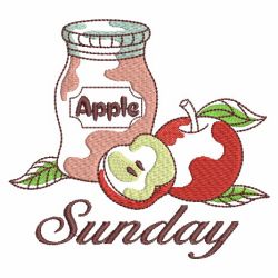 Days Of The Week Fruits(Sm) machine embroidery designs