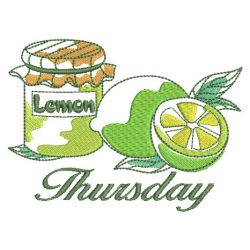 Days Of The Week Fruits 05(Lg) machine embroidery designs