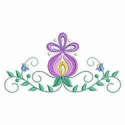 Jacobean Flower Border(Md) machine embroidery designs