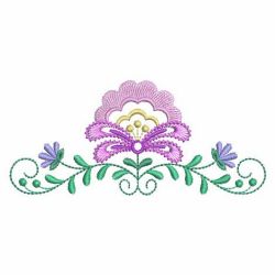 Jacobean Flower Border 02(Md) machine embroidery designs