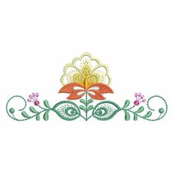 Jacobean Flower Border 05(Md) machine embroidery designs