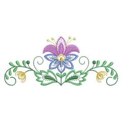 Jacobean Flower Border 06(Md) machine embroidery designs