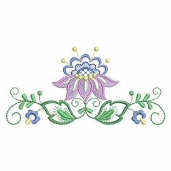 Jacobean Flower Border 07(Md) machine embroidery designs