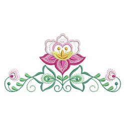 Jacobean Flower Border 08(Sm) machine embroidery designs