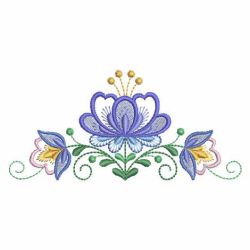 Jacobean Flower Border 10(Sm) machine embroidery designs