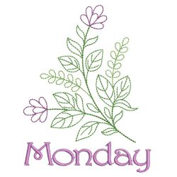 Days Of The Week Herbs(Lg) machine embroidery designs