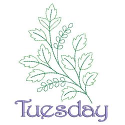Days Of The Week Herbs 02(Sm) machine embroidery designs
