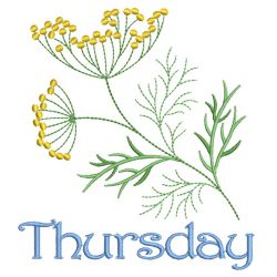 Days Of The Week Herbs 04(Md) machine embroidery designs
