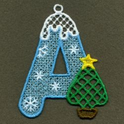 FSL Christmas Alphabet machine embroidery designs